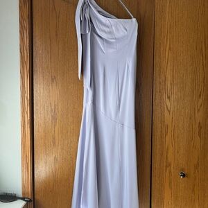 Chic One-Shoulder Lavender Dress